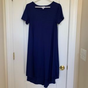 LuLaRoe Carly Dress: XXS Solid Dark Blue